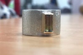 Chunky silver ring by Andree Mayne