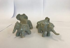 Ceramic elephants