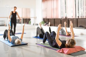 Learners in a Pilates class