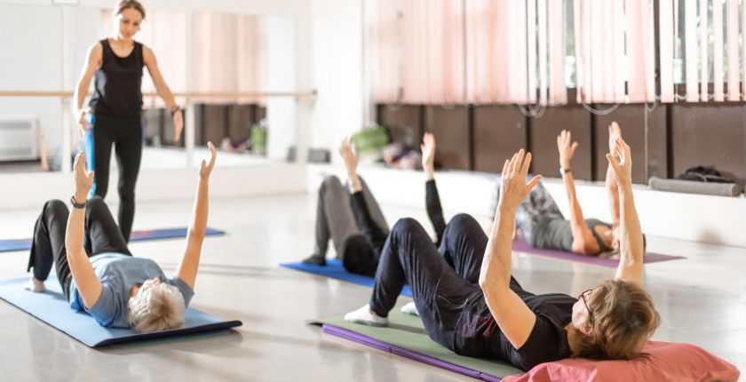 Learners in a Pilates class