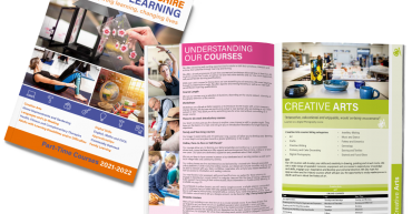 Buckinghamshire Adult Learning 21/22 part-time course brochure mock-up
