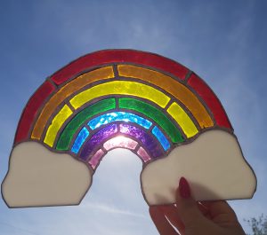 Rainbow stained glass design
