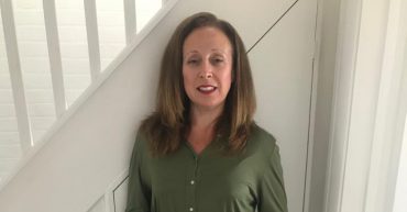 Woman in green shirt