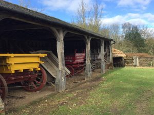 Barn with farm machinery