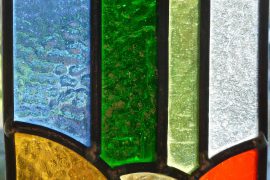 Fun forms stained glass tile