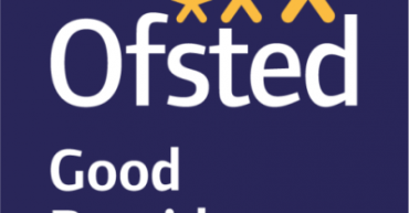 Ofsted Good Provider logo with white lettering and navy blue background