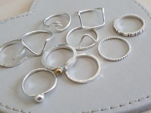 stacking silver rings
