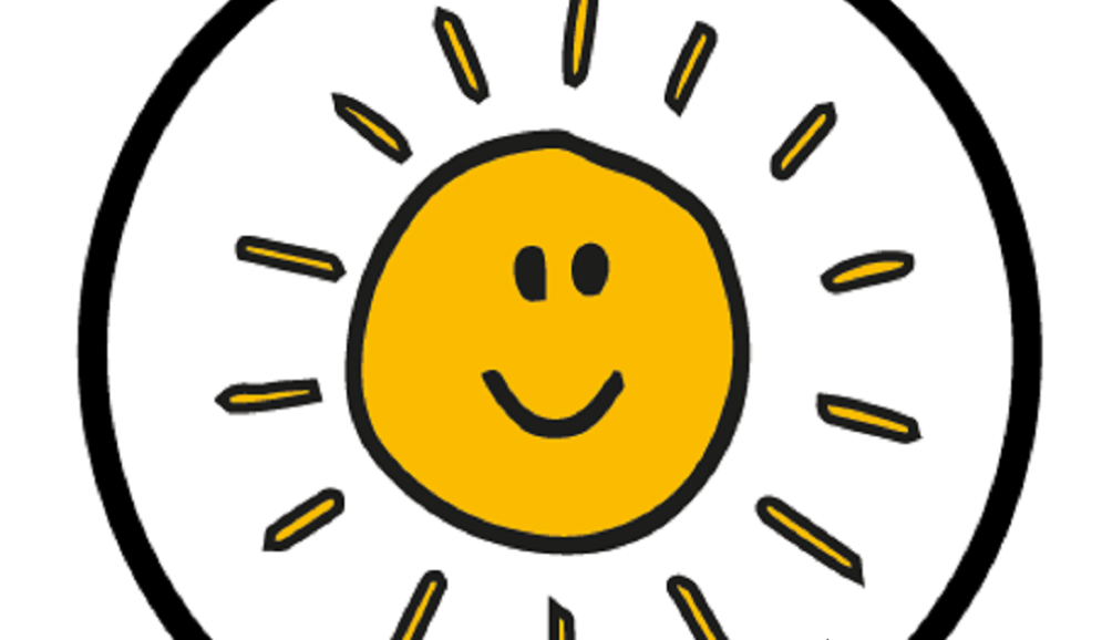 Yellow sun with smiley face