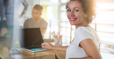 woman with laptop